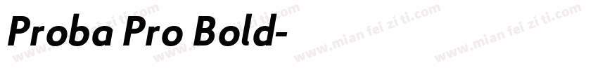 Proba Pro Bold字体转换